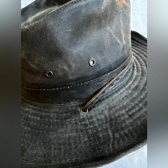 Sold Dorfman Pacific Co. DPC Vegan leather Cotton Western Cowboy Hat Medium - Picture 6 of 7